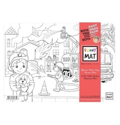 Strigo Funny Mat tovaglietta da colorare 25×35 cm tema pompieri 1367