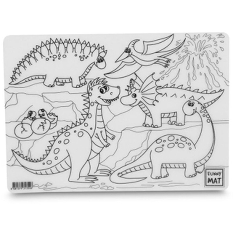 Strigo Funny Mat tovaglietta da colorare 25×35 cm tema dinosauri 1350