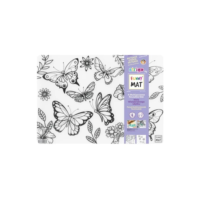 Strigo Funny Mat tovaglietta da colorare 25×35 cm tema farfalle 1063