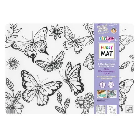 Strigo Funny Mat tovaglietta da colorare 25×35 cm tema farfalle 1063