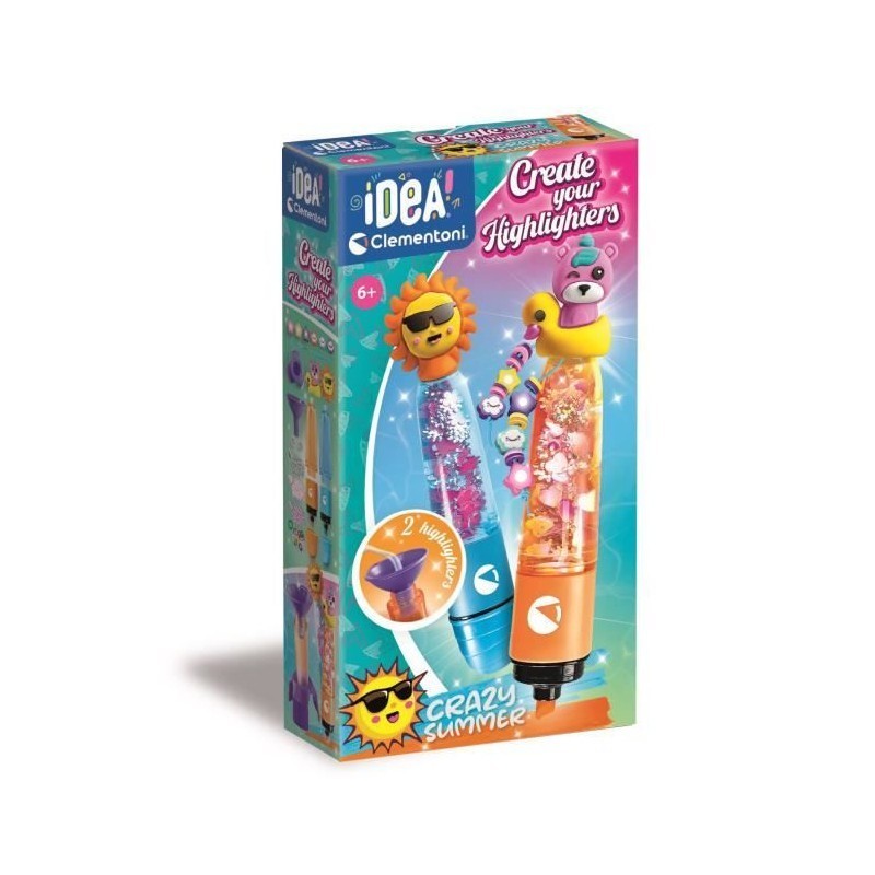 Clementoni Create Your Highlighters Crazy Summer kit evidenziatori