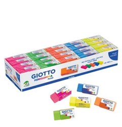 Giotto Boccia 60 Minigomme Fluo, Gomme da Cancellare Colorate colori assortiti 2417