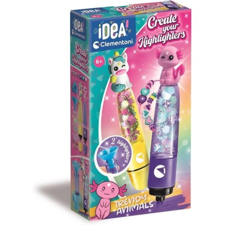 Clementoni Create Your Highlighters Trendy Animals kit evidenziatori