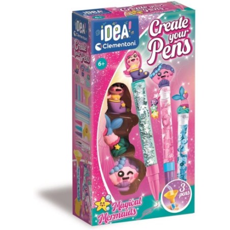 Clementoni Create Your Pens Magical Mermaids kit penne