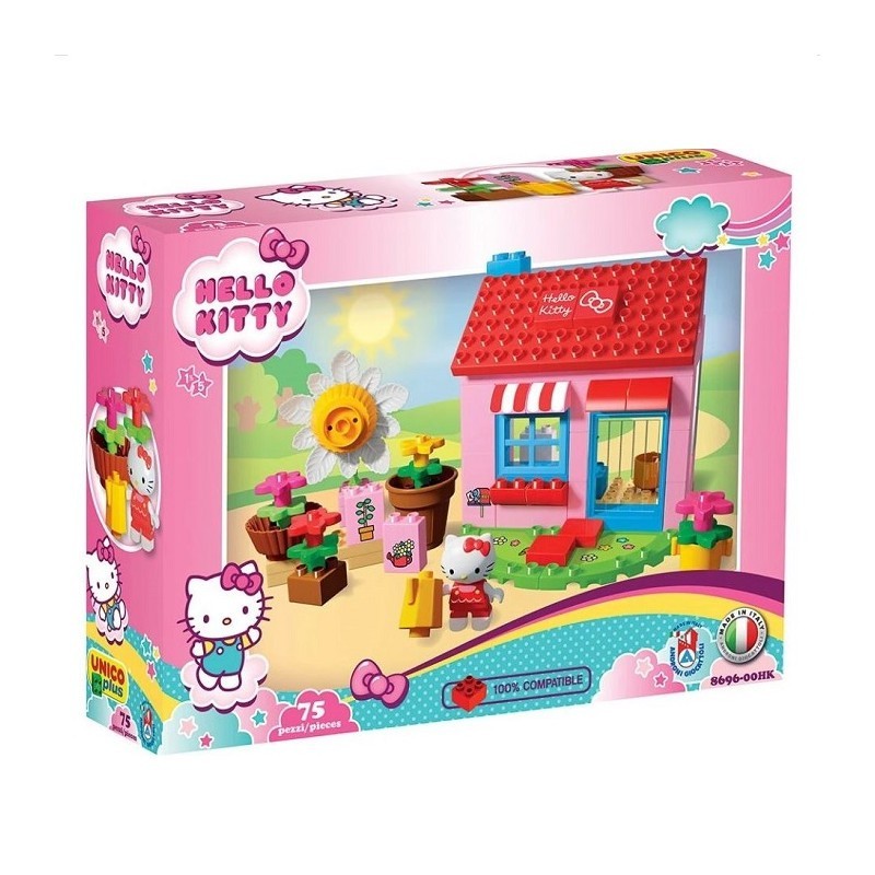 Unico Plus Hello Kitty casa giardino compatibile 75 pezzi