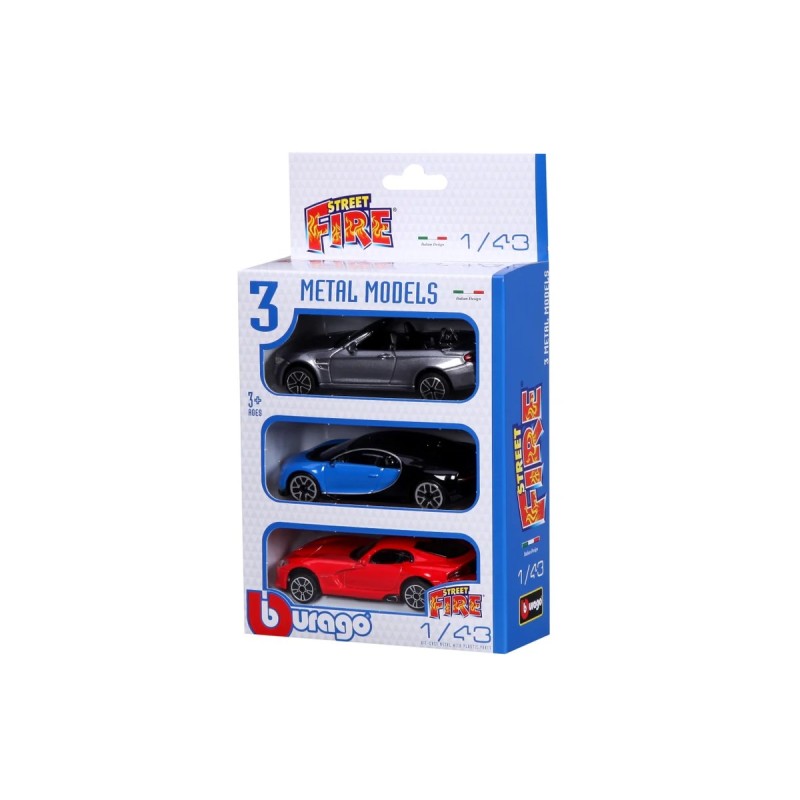 Bburago Street Fire set 3 auto 1:43