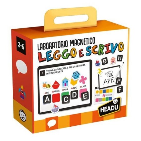 Headu Laboratorio Magnetica Scrivo e Leggo con lavagna magnetica
