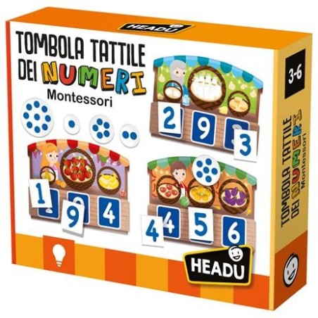 Headu Tombola Tattile dei Numeri Montessori gioco educativo