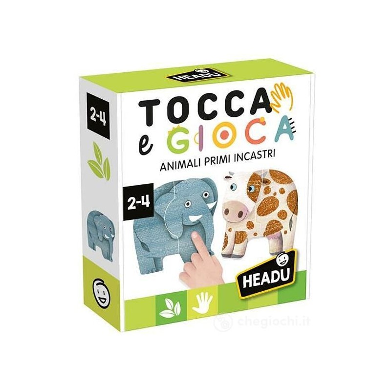 Headu Tocca e Gioca Animali Primi Incastri gioco educativo