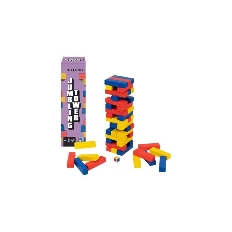 Spin Master EG Classici Jumbling Tower Colorata in Legno