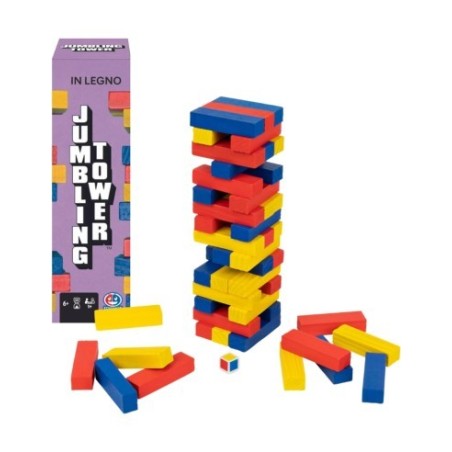Spin Master EG Classici Jumbling Tower Colorata in Legno