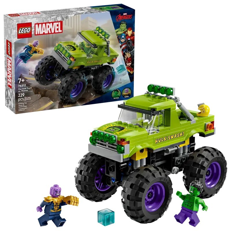 LEGO Marvel Truck di Hulk contro Thanos set costruzioni 76312