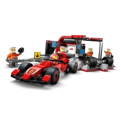 LEGO City Pit Stop e Meccanici con Monoposto Ferrari F1 60443