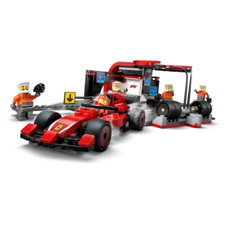 LEGO City Pit Stop e Meccanici con Monoposto Ferrari F1 60443