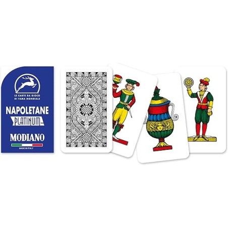 Modiano Carte Napoletane Platinum Blu plastica 300169