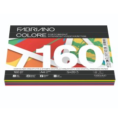 FABRIANO 100 fogli Carta fotocopie Fabriano Colore A4 160 gr mix forti 19100813