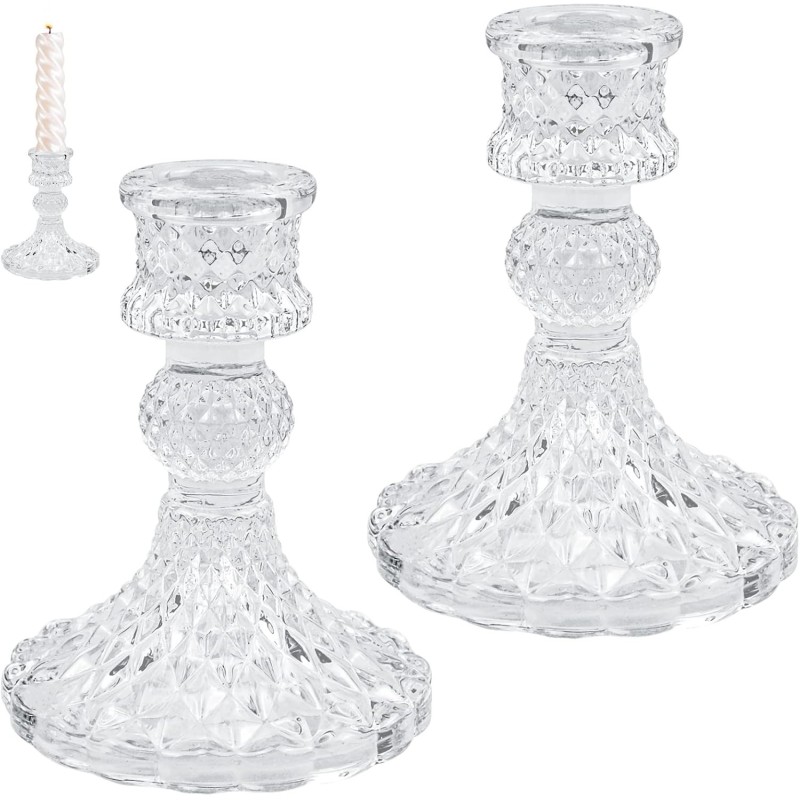 PORTA CANDELE TRASPARENTE H10 VETRO GL0180