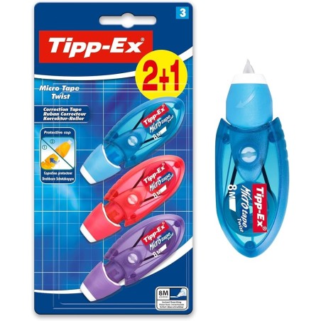Tipp-Ex Micro Tape Twist correttore a nastro 5 mm × 8 m blister 3pz 8933574